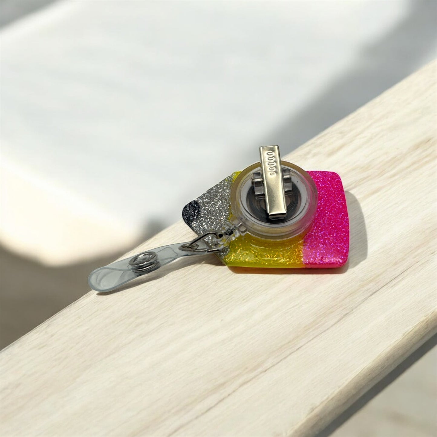 Pencil Badge Reel for Teachers – Personalized Name ID Holder