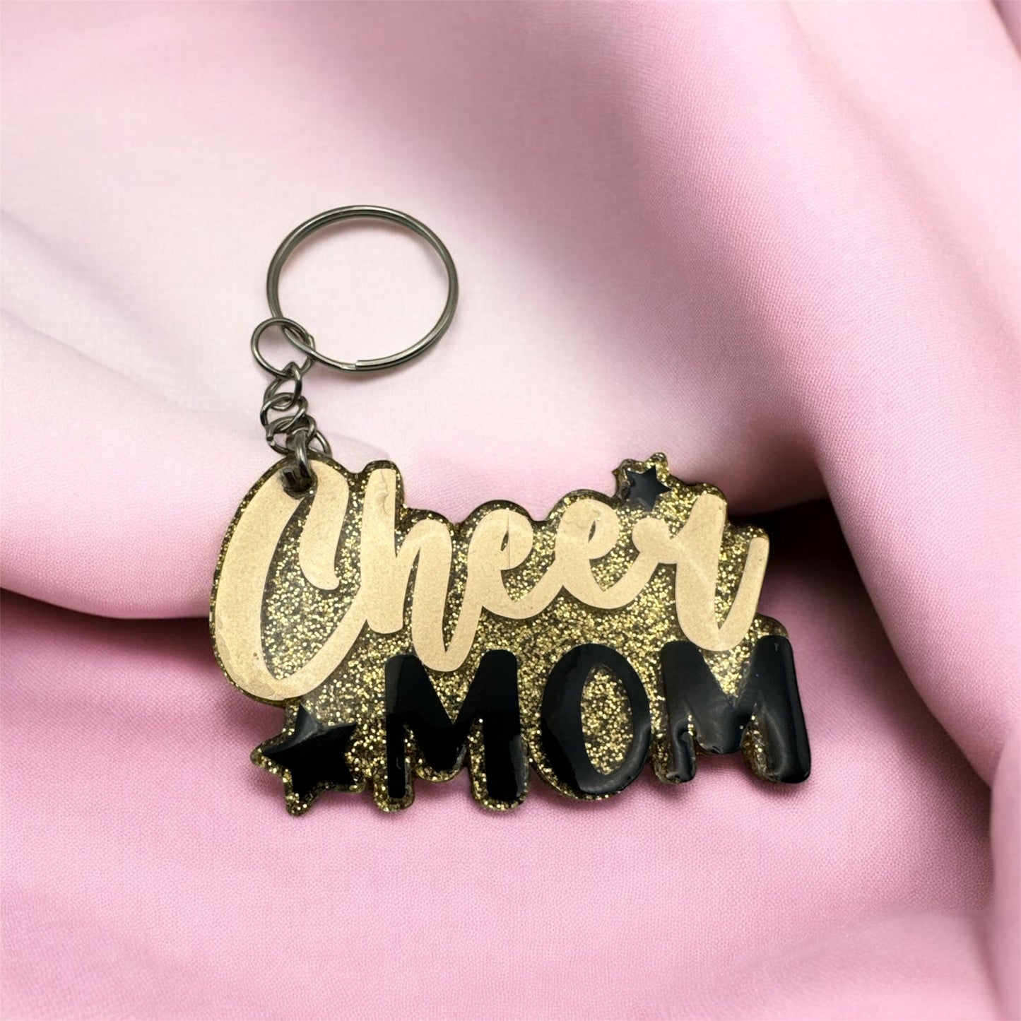 Cheer Mom - Custom and Personalized KEYCHAIN, Backpack or Luggage Tag.