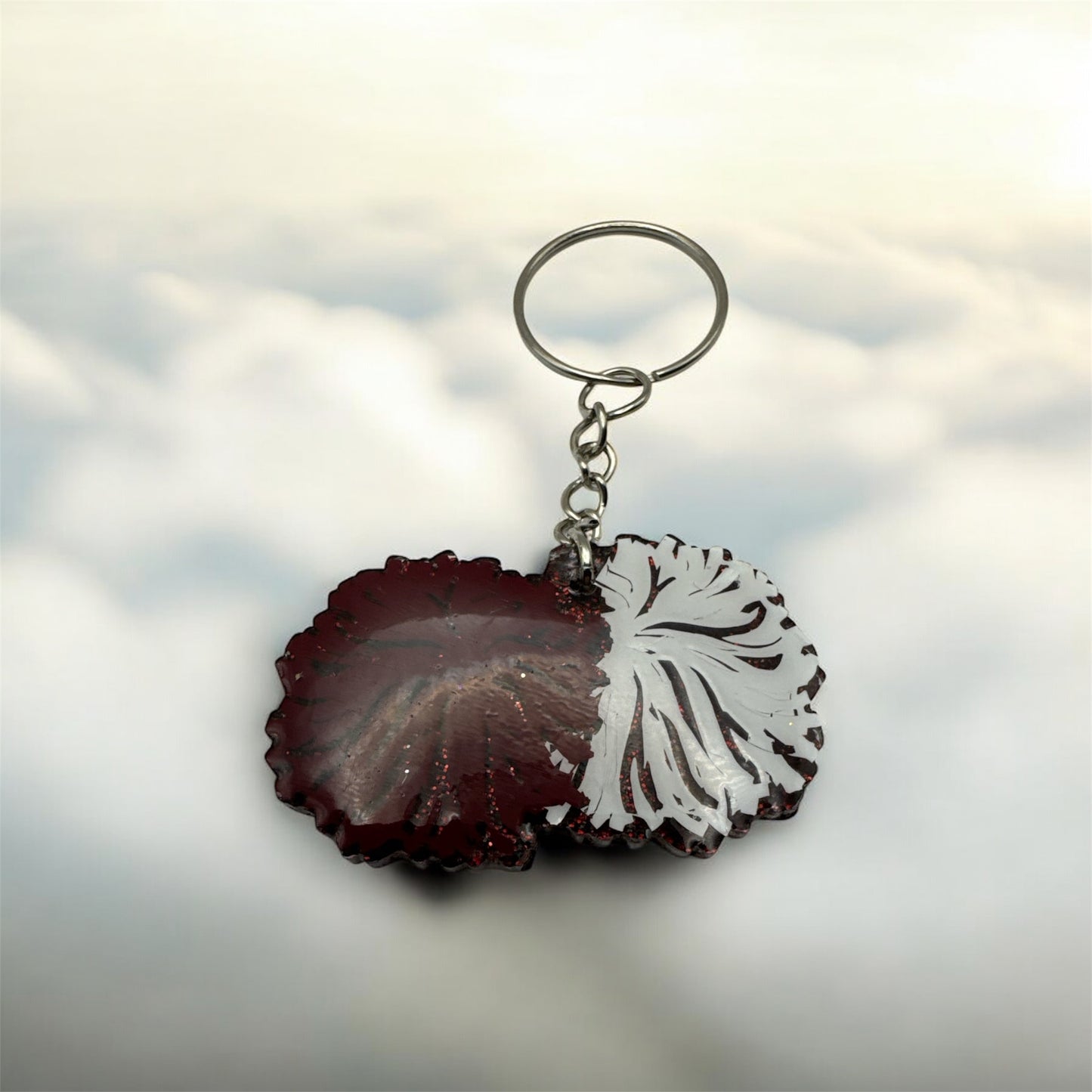 Cheer Pom Pom 2-inch Keychain, Bag Tag – Personalized with school name or cheerleader name.