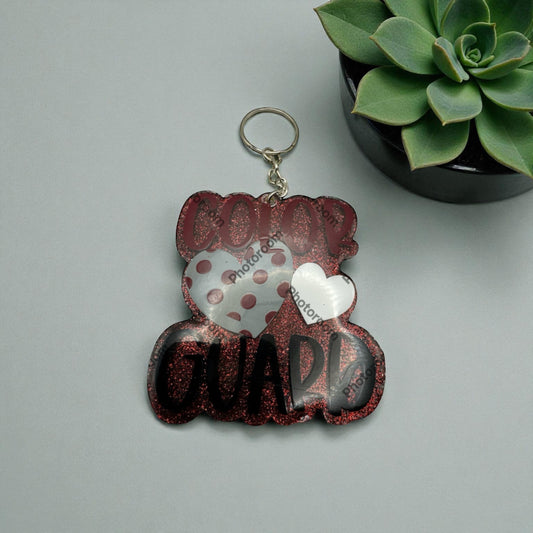 Color Guard Heart Custom and Personalized KEYCHAIN, Backpack or Luggage Tag.