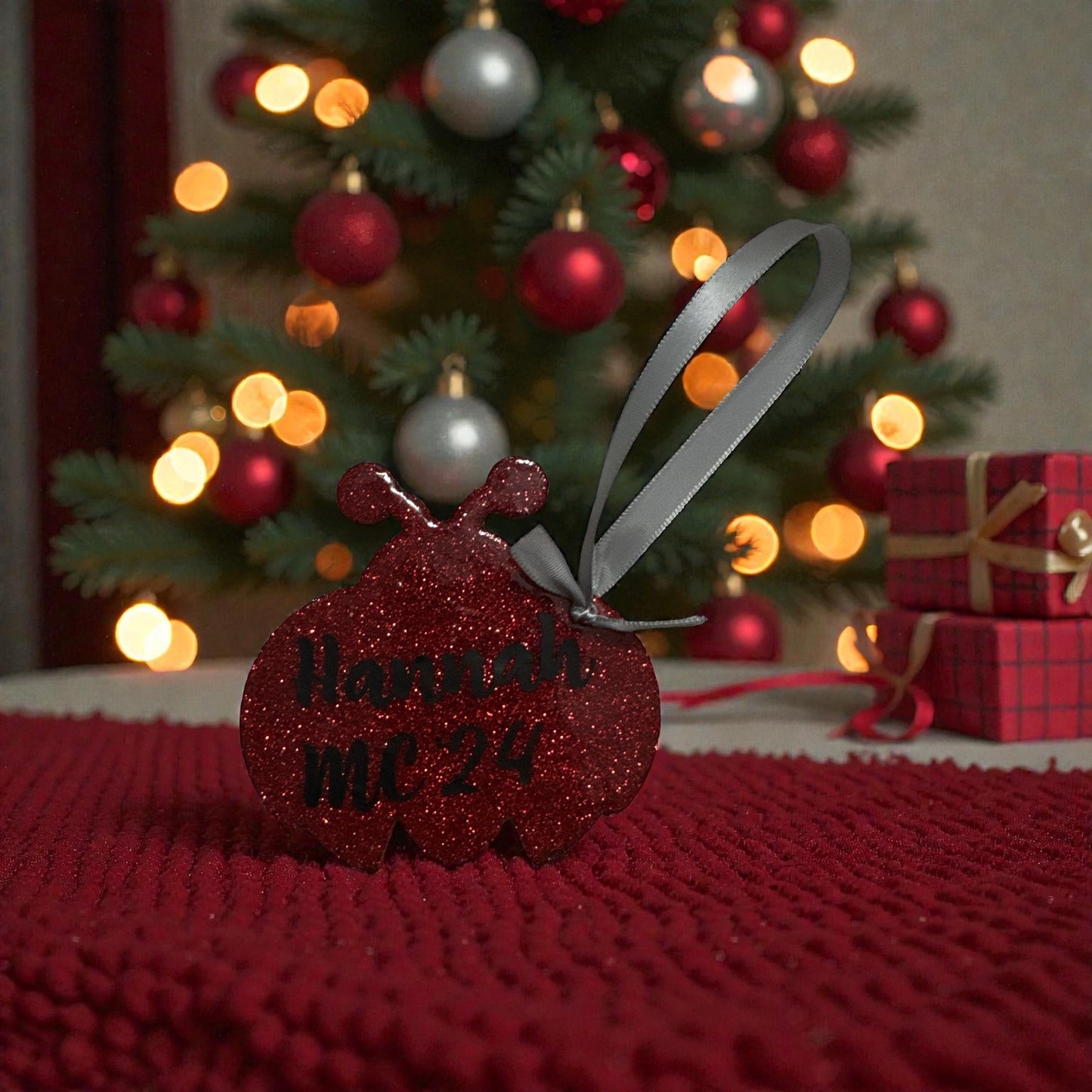 Ladybug Mascot Acrylic Ornament