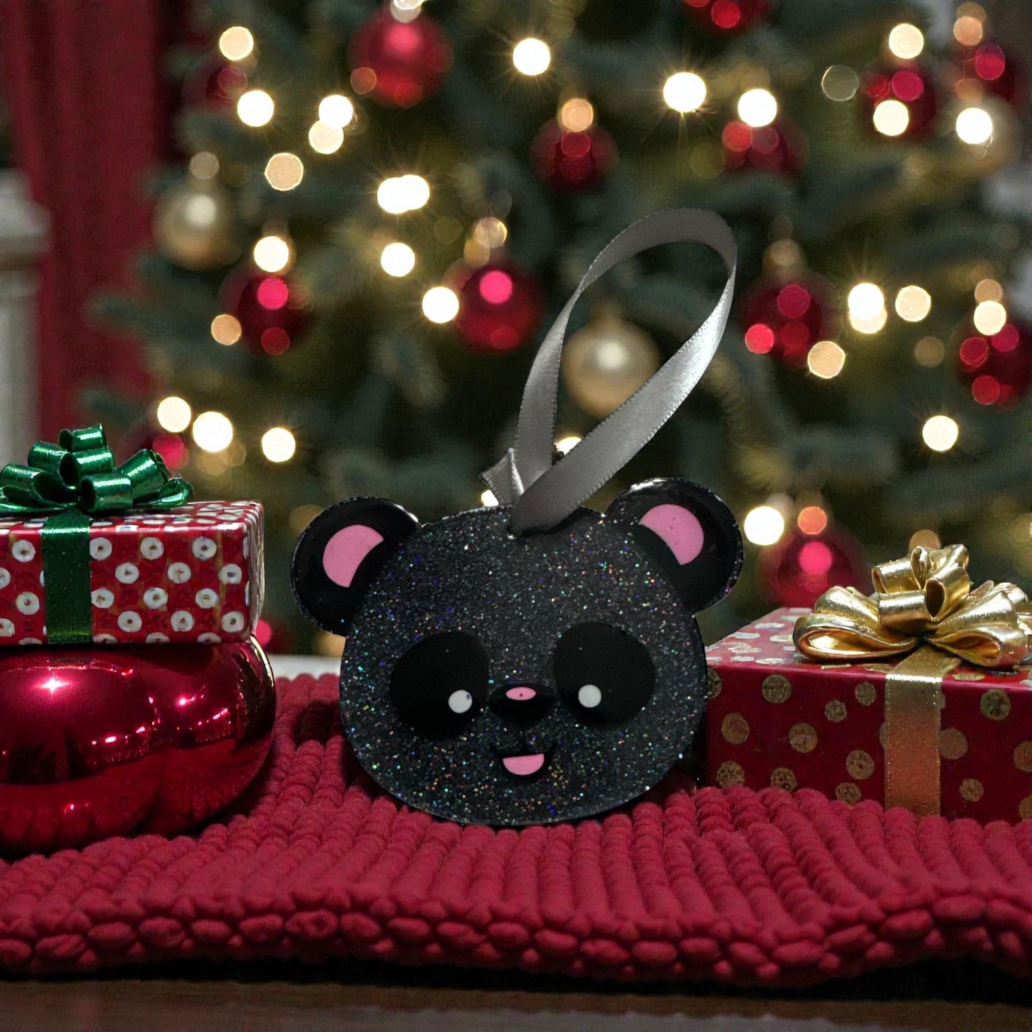 Panda Bear Mascot Acrylic Ornament