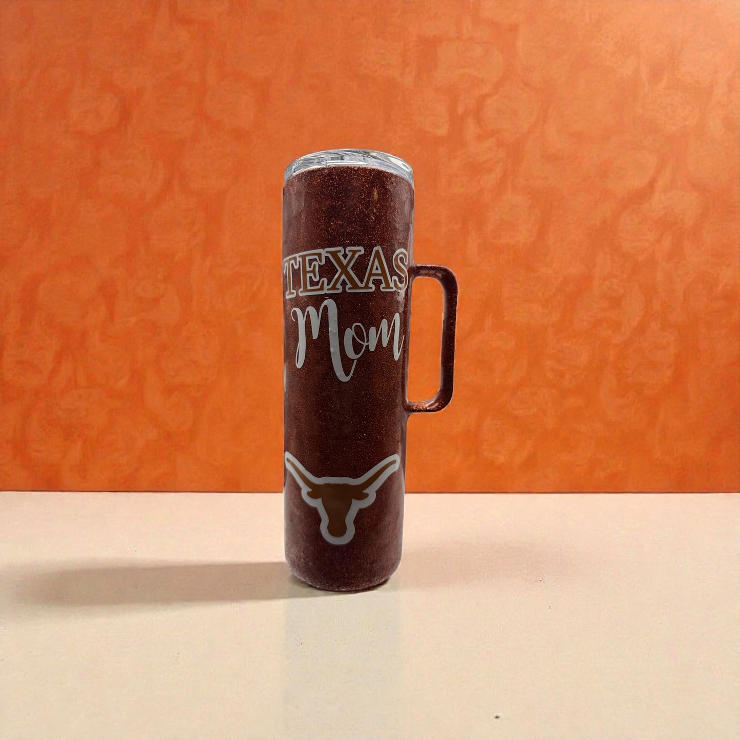 Texas College Mom, Custom and Personalized with Name, 30oz Skinny Tumbler