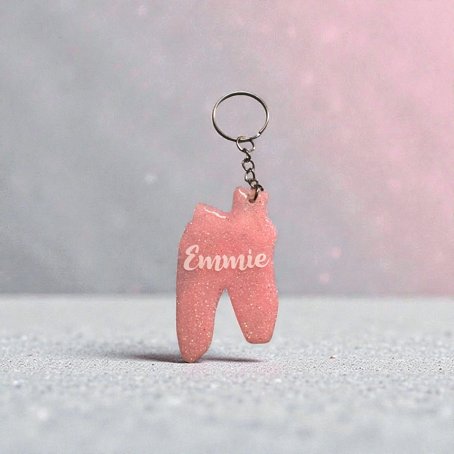 Ballet Shoes - Personalized KEYCHAIN - Bag Tag – Backpack – Dancer's name on the back.