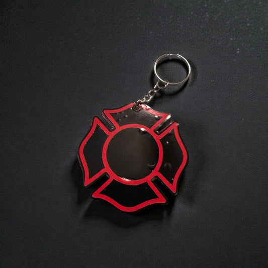 Fire Fighter Custom Acrylic KEYCHAIN - Bag Tag – Backpack – Add your name or your Fire Station number.