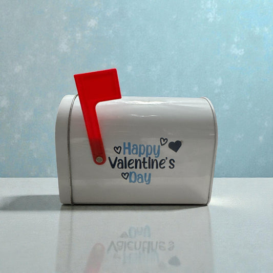 Valentine’s Day Mailbox –Personalized - Small Plastic Decorated Mailbox| Blue