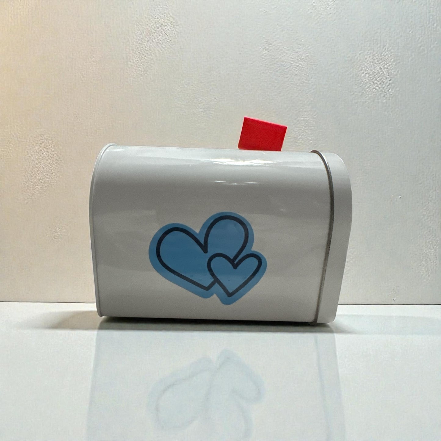 Valentine’s Day Mailbox –Personalized - Small Plastic Decorated Mailbox| Blue