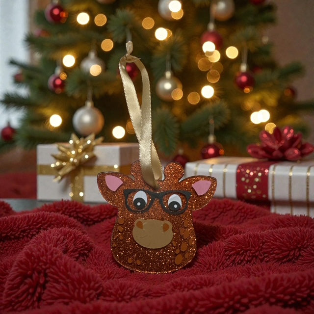 Giraffe Head Hanging Ornament – 3 Inch Wildlife Decoration