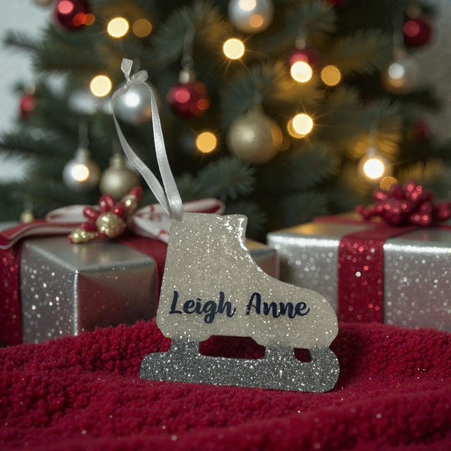 Ice Skate Custom 3.5-inch Ornament – Symbol of Strength & Pride| Personalized