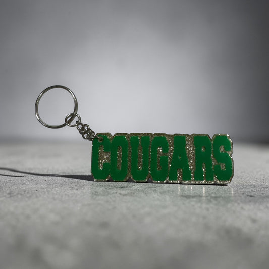 COUGARS Keychain – Custom School Colors – School Pride