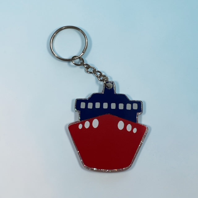 Cruise Ship Personalized Glitter Keychain – Custom Vacation Details – Family Trip Keepsake
