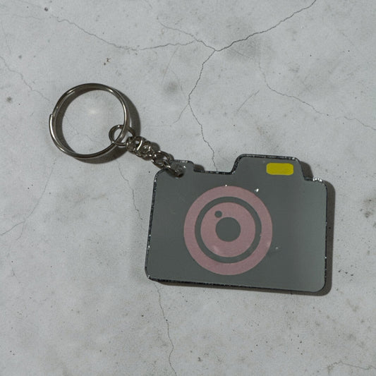 Camera Charm Personalized Keychain – Customizable Back Design