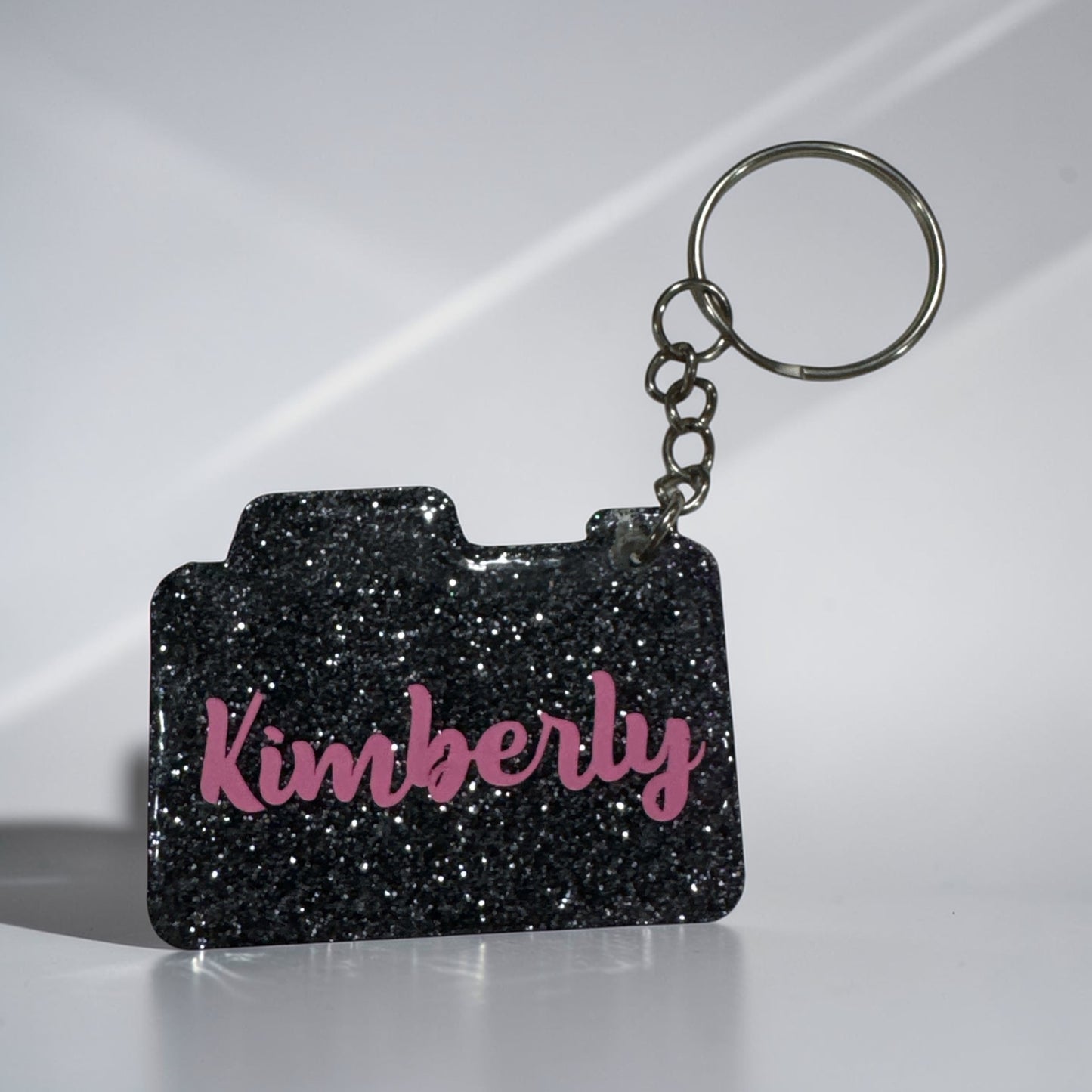 Camera Charm Personalized Keychain – Customizable Back Design