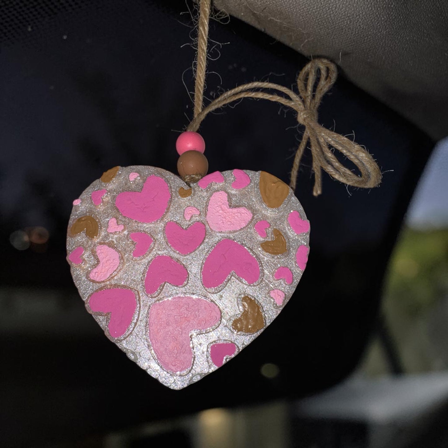 Heart Car Freshie – Handmade Hanging Car Air Freshener
