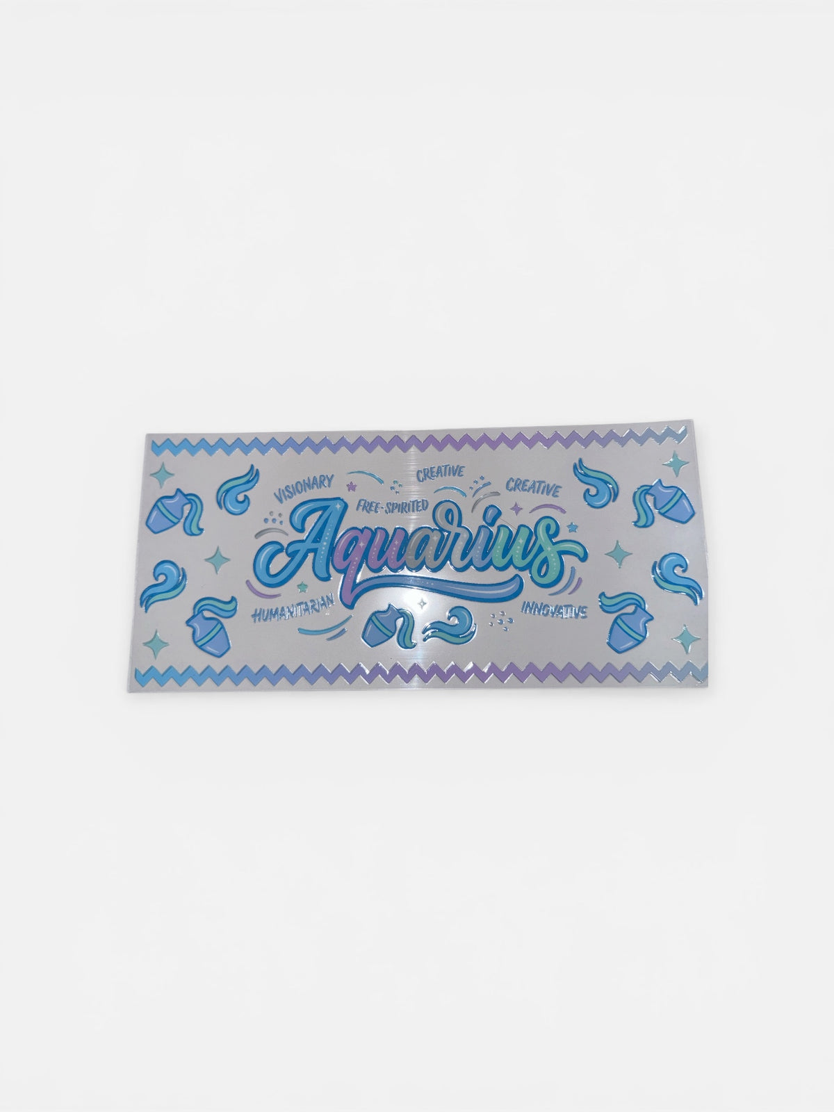 Choose A Zodiac CURSIVE WARM COLORS UVDTF Decals| Aquarius| Aries| Cancer| Capricorn| Gemini| Leo| Libra| Pisces| Sagittarius| Scorpio| Taurus| Virgo