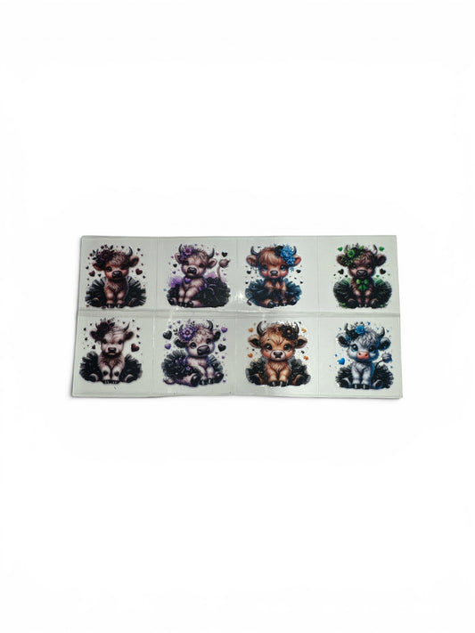 BOUGIE COWS #106 3 oz UV DTF Cup Wrap