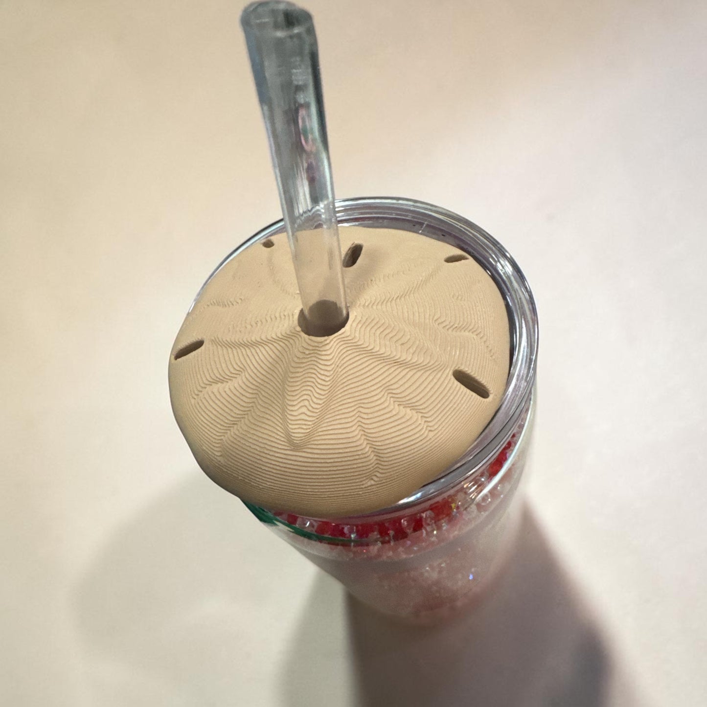Sand Dollar Straw Topper– Cute Silicone Drink Accessory for Tumblers