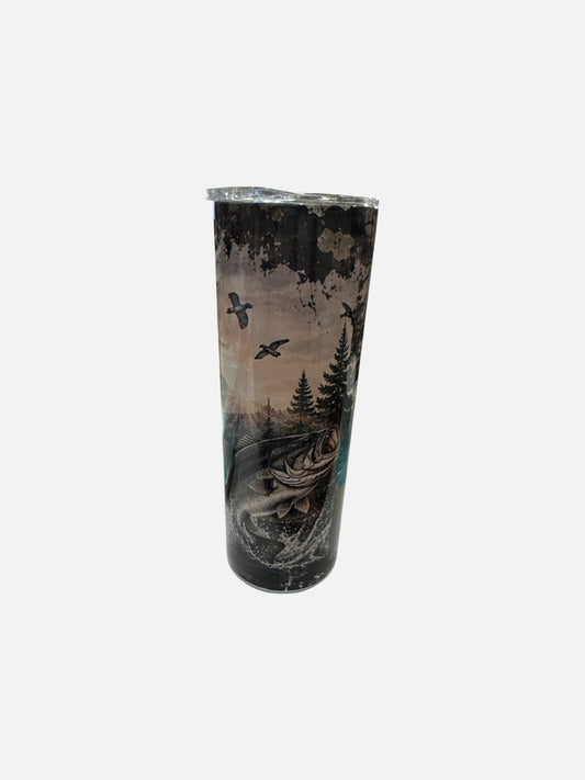 Fishing and Hunting 20oz Tumbler - Sublimated Cup Gift for Dad