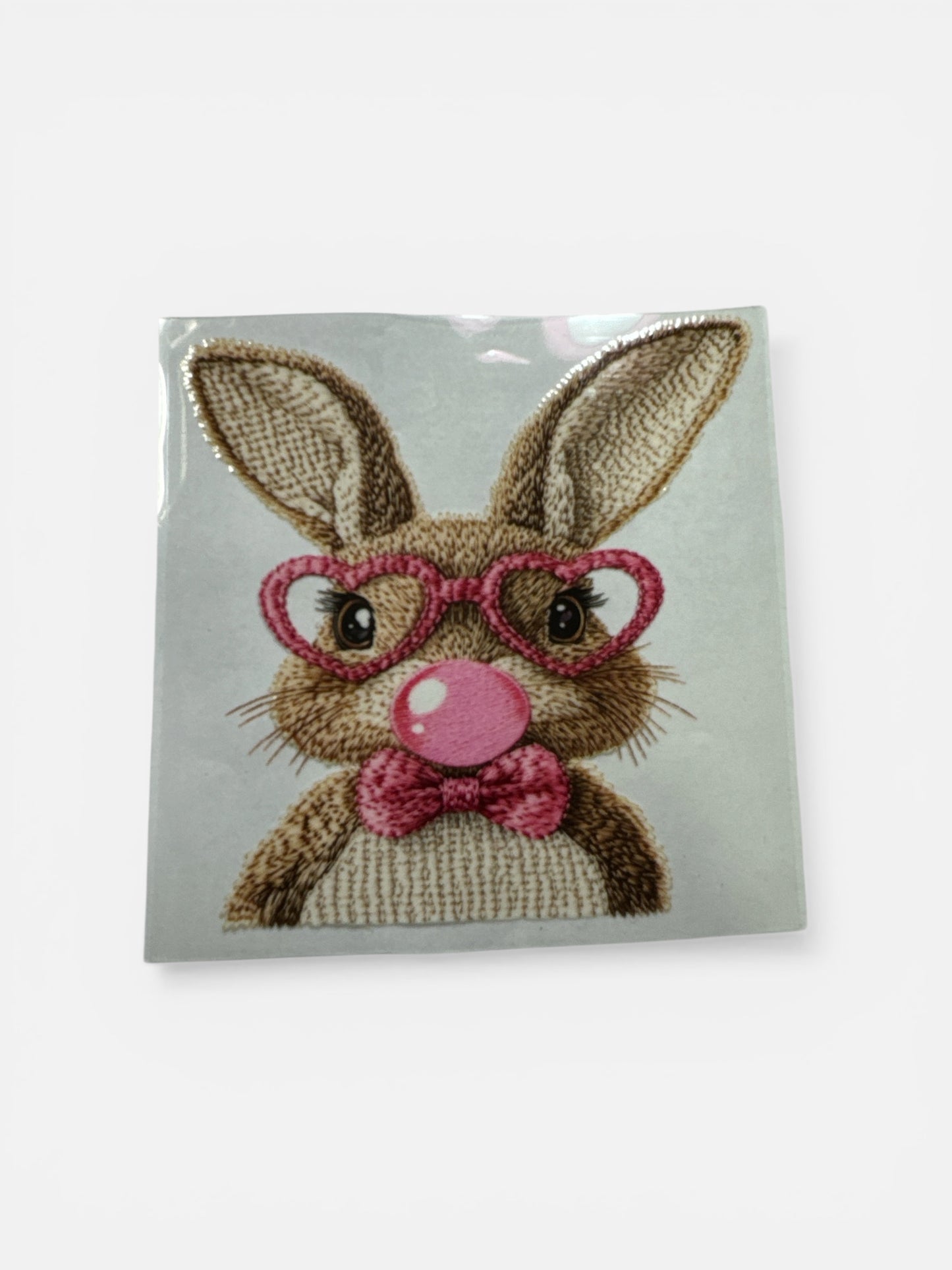 Bunny with Bubbles 16oz UV DTF Transfer #188 Cup Wrap