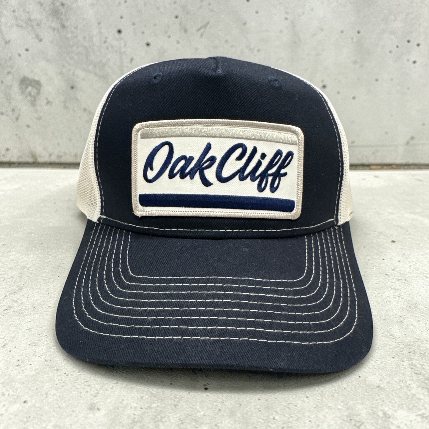 Oak Cliff Snapback Navy Trucker Hat| Navy| Blue