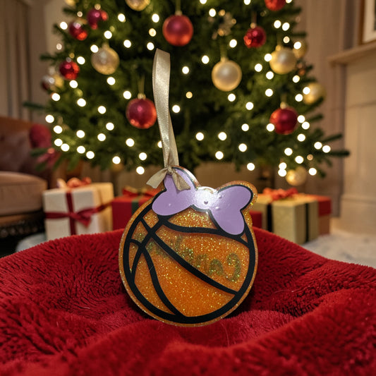 Basketball Personalized Glitter Acrylic Ornament