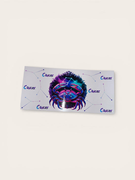 Cancer Zodiac Sign UV DTF 16oz Cup Wrap, #204 Tumbler Decal