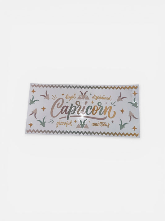 Capricorn Zodiac Sign UV DTF 16oz Cup Wrap, #207 Tumbler Decal