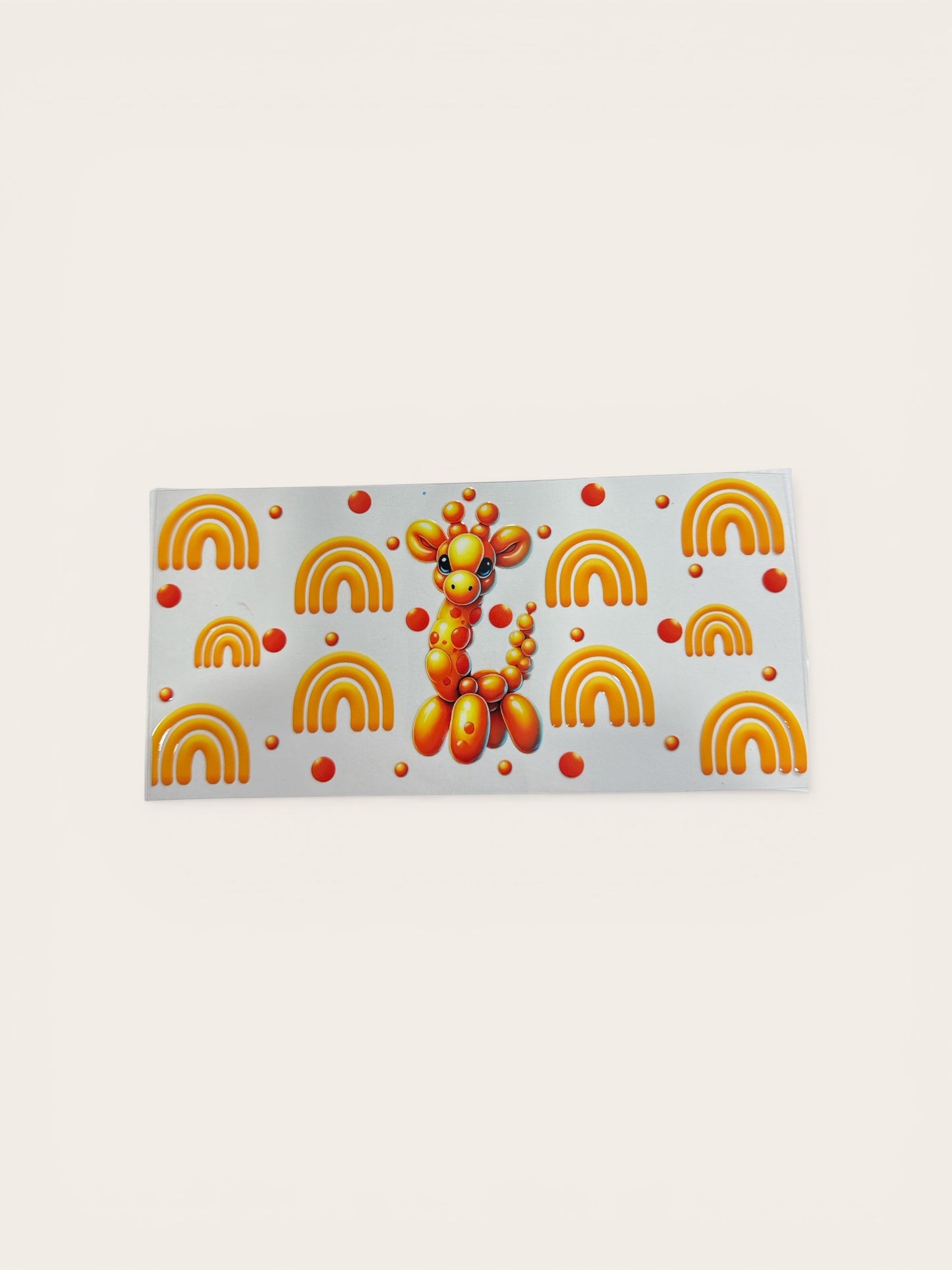 Giraffe Balloon Animal UV DTF 16oz Cup Wrap, #219 Tumbler Decal
