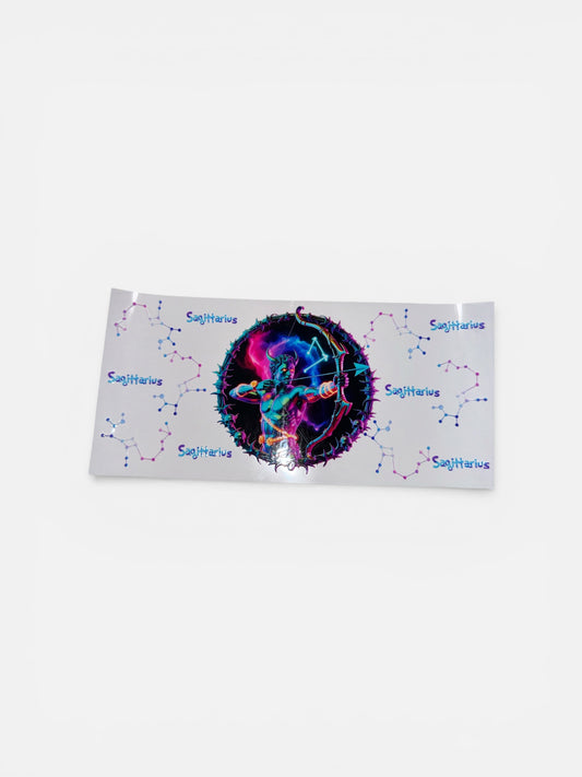 Sagittarius Zodiac Sign UV DTF 16oz Cup Wrap, #226 Tumbler Decal