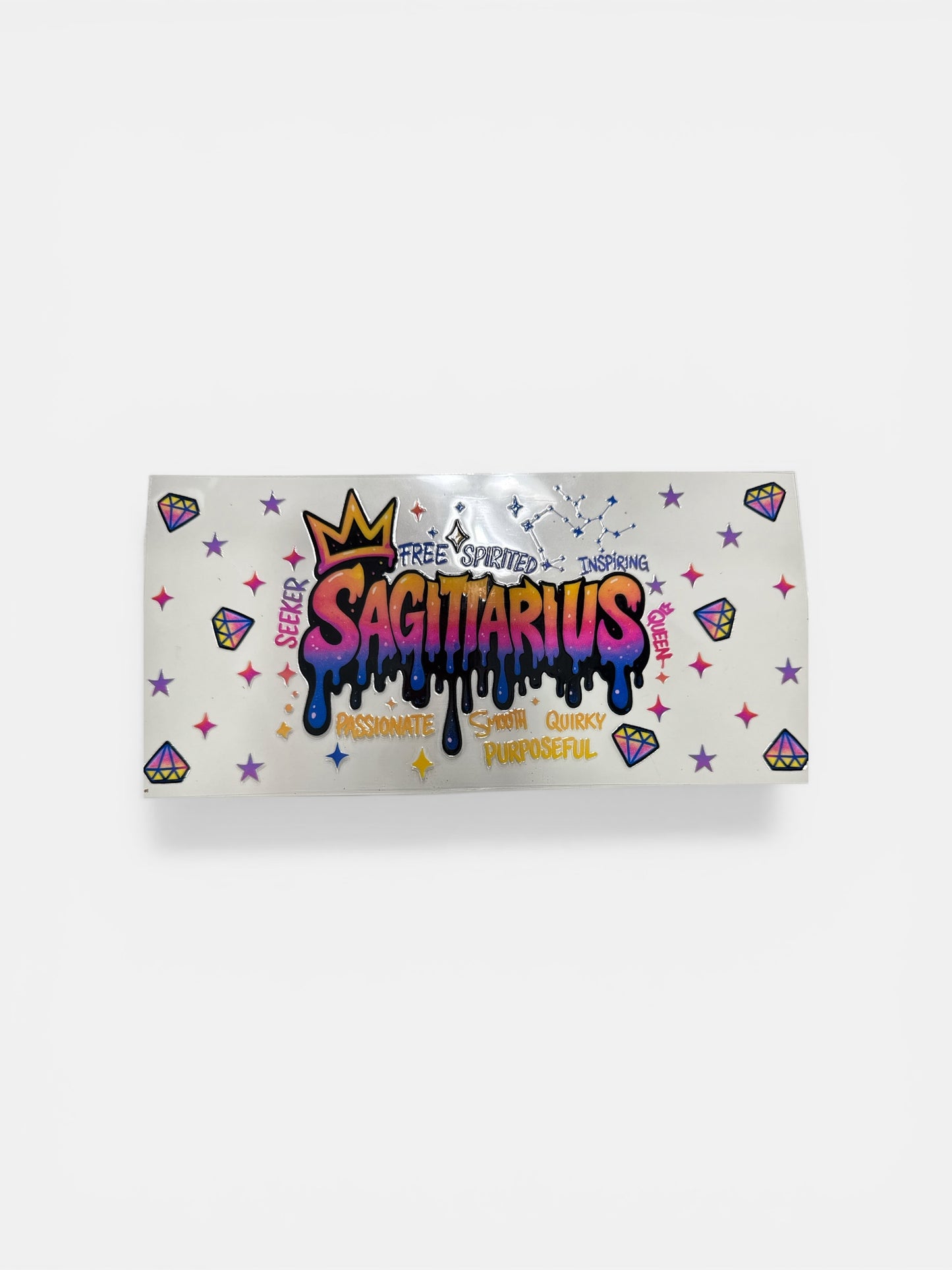 Sagittarius Zodiac Sign UV DTF 16oz Cup Wrap, #183 Tumbler Decal