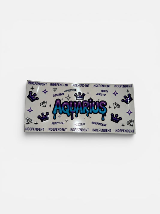 Aquarius Zodiac Sign UV DTF 16oz Cup Wrap, #236 Tumbler Decal