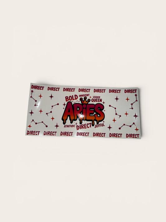 Aries Zodiac Sign UV DTF 16oz Cup Wrap, #237 Tumbler Decal