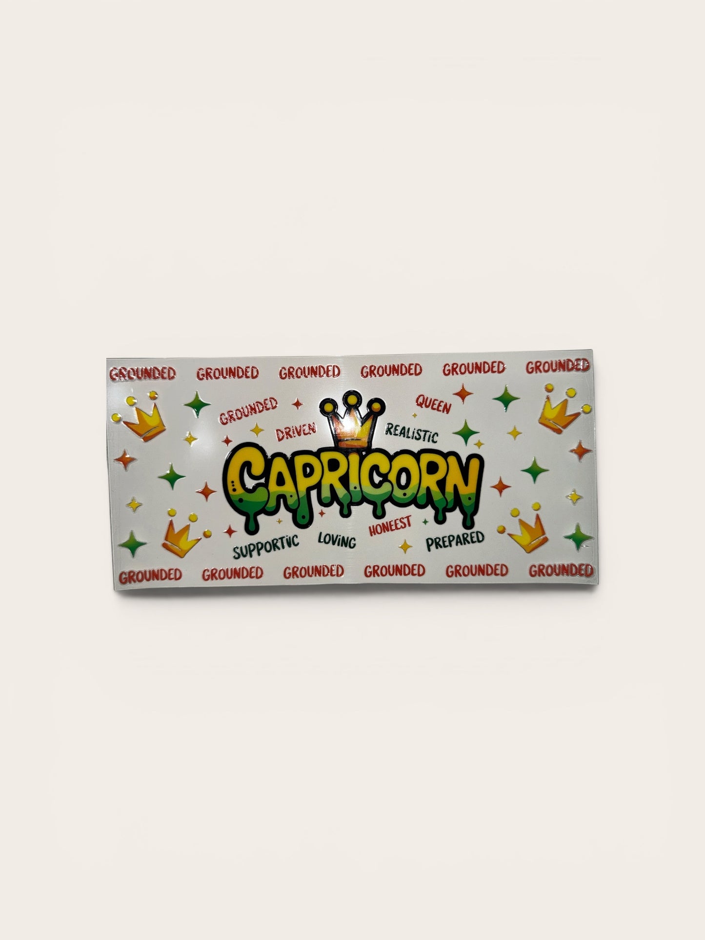 Capricorn Zodiac Sign UV DTF 16oz Cup Wrap, #239 Tumbler Decal
