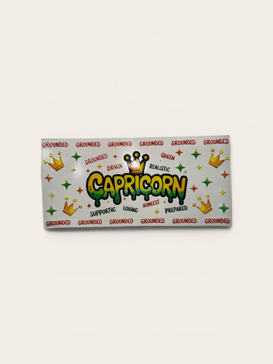 Capricorn Zodiac Sign UV DTF 16oz Cup Wrap, #239 Tumbler Decal