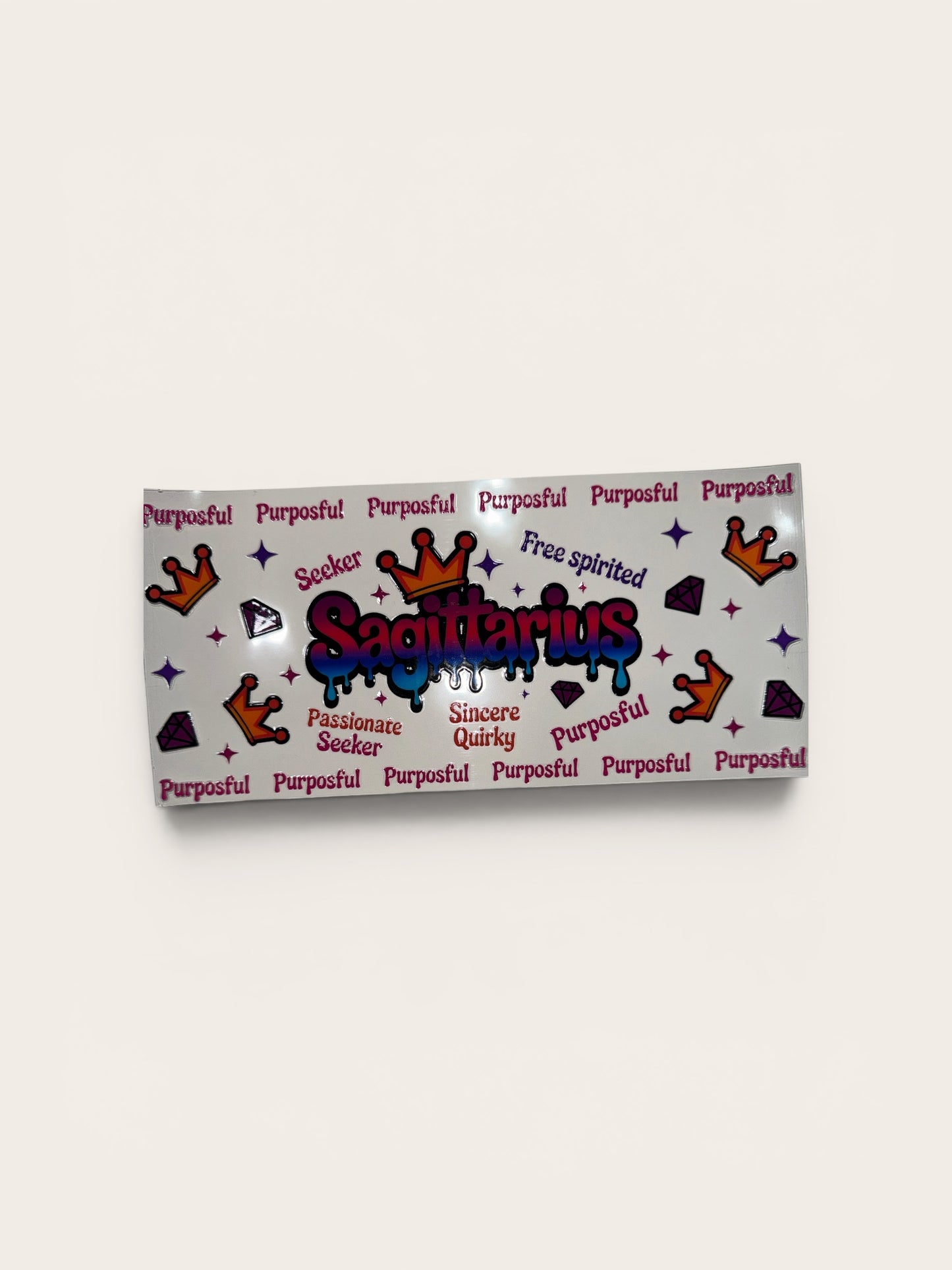 Sagittarius Zodiac Sign UV DTF 16oz Cup Wrap, #244 Tumbler Decal