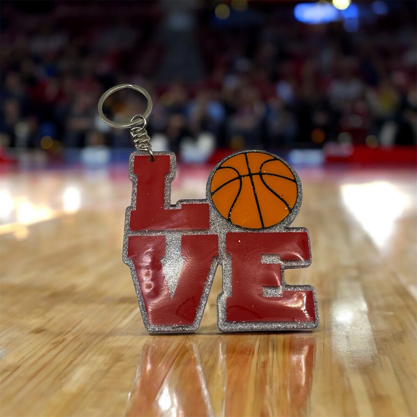 LOVE Basketball Sport 3-inch Keychain – Athletic “O” Design for Sports Fans