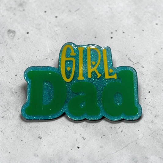 Girl Dad Acrylic Magnet – Cute Gift for Girl Dad, Fridge Decor
