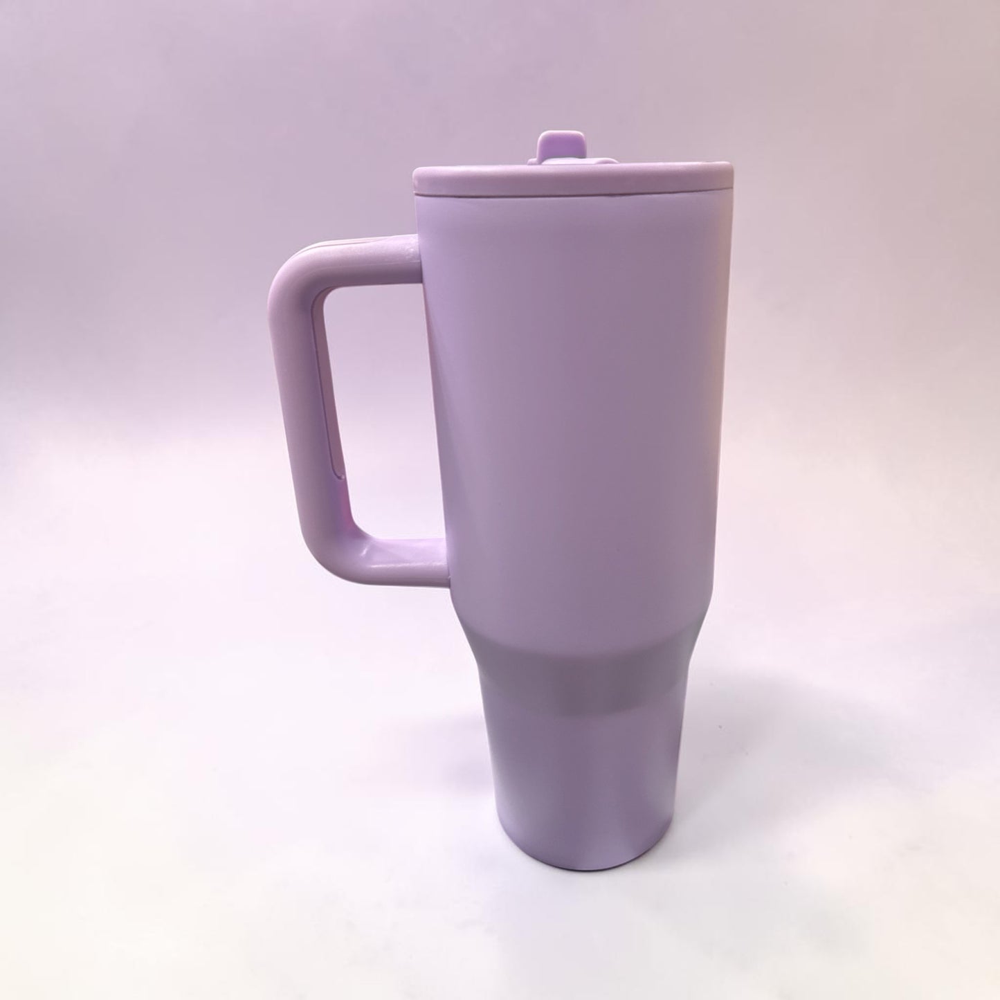 40oz Powder Coated Stainless Steel Tumbler with Handle LIGHT PURPLE