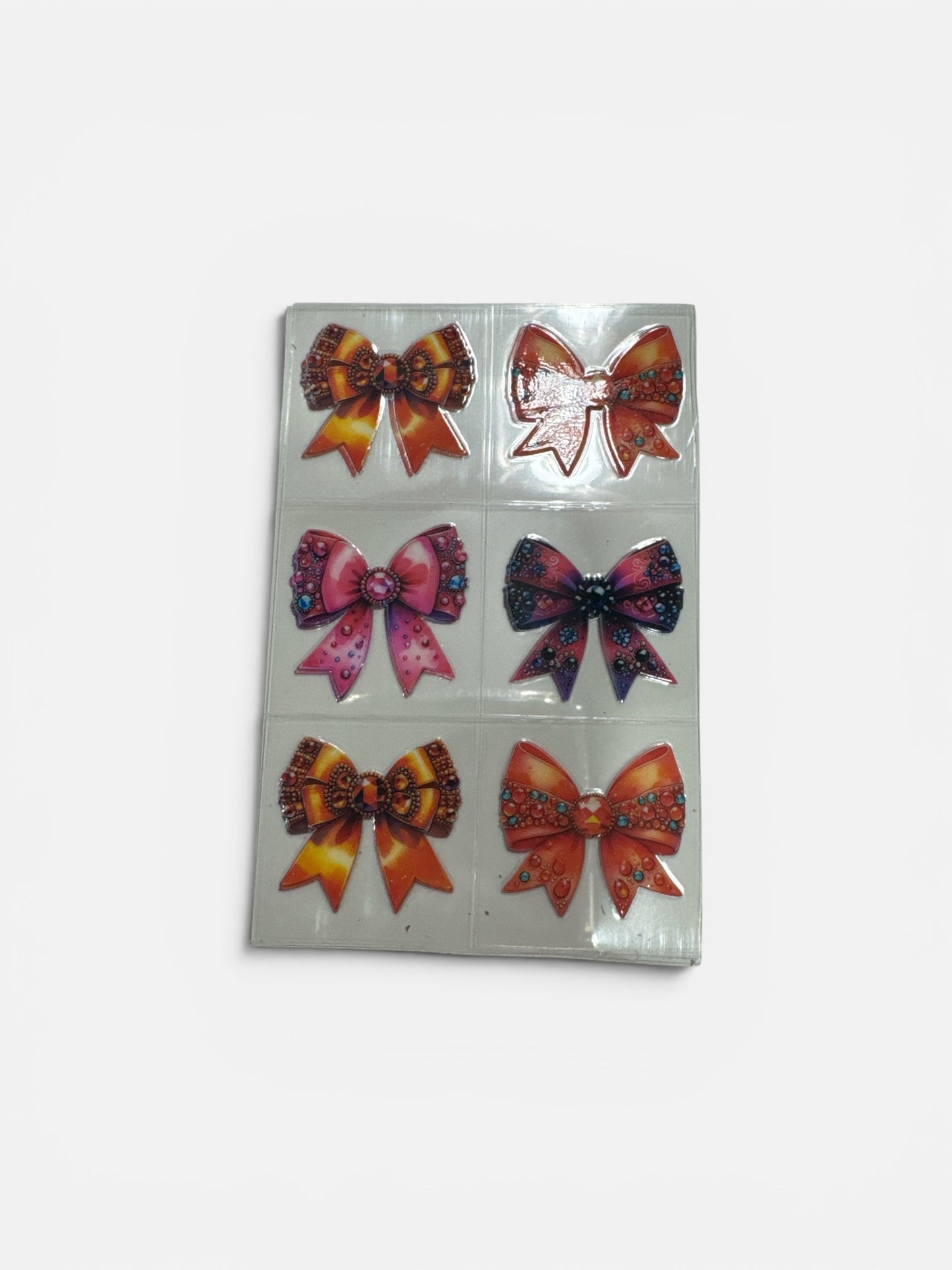 Orange Colorful Bows 3 oz UV DTF Cup Wrap