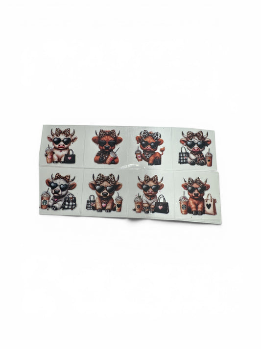 Bougie Cows #103 3 oz UV DTF Cup Wrap