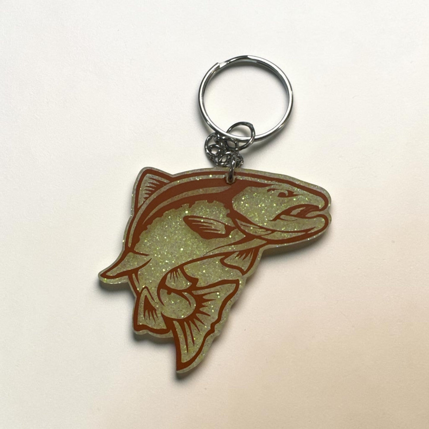 Trout Keychain – Cute Gift for Fisherman, Boat Keychain