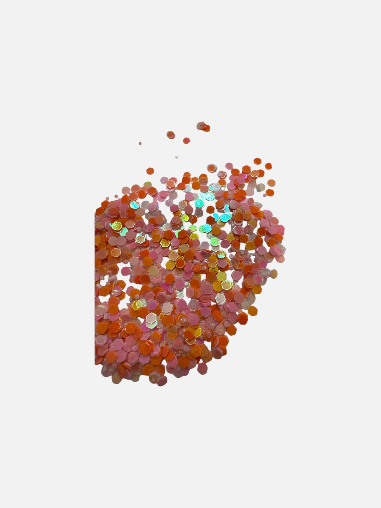 Pink and Orange Dots 2D glitter Craft Supplies 2oz Bag