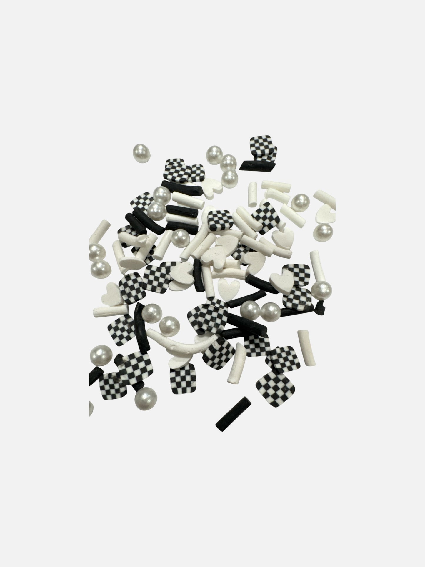 Checkered Black Mix Polymer Clay – 1 oz Bag