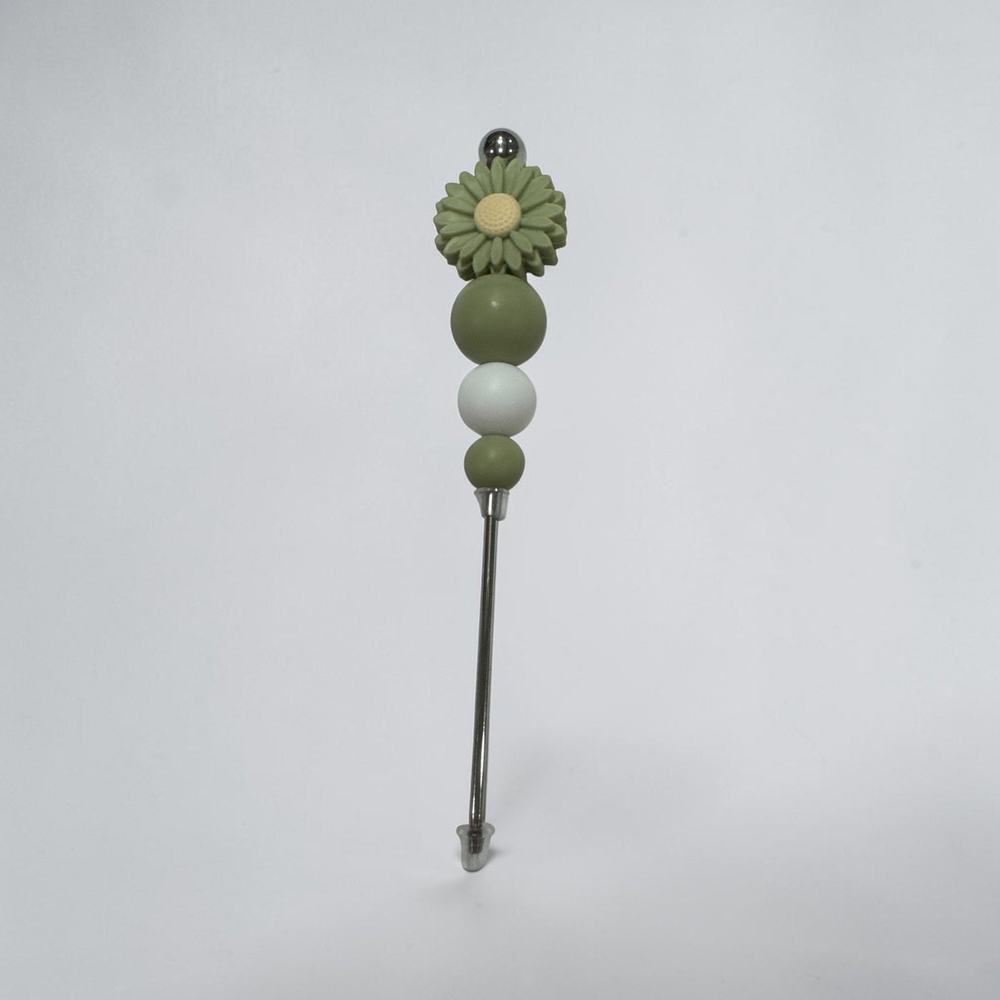 Flower Beaded Pokey Tool 4 inch (Green and White)– Craft Pick for Vinyl Weeding & Detail Work