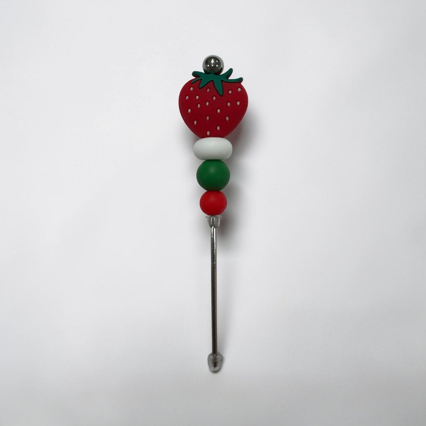 Strawberry (Red) Beaded 4-inch Pokey Tool – Craft Pick for Vinyl Weeding & Detail Work