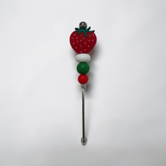 Strawberry (Red) Beaded 4-inch Pokey Tool – Craft Pick for Vinyl Weeding & Detail Work