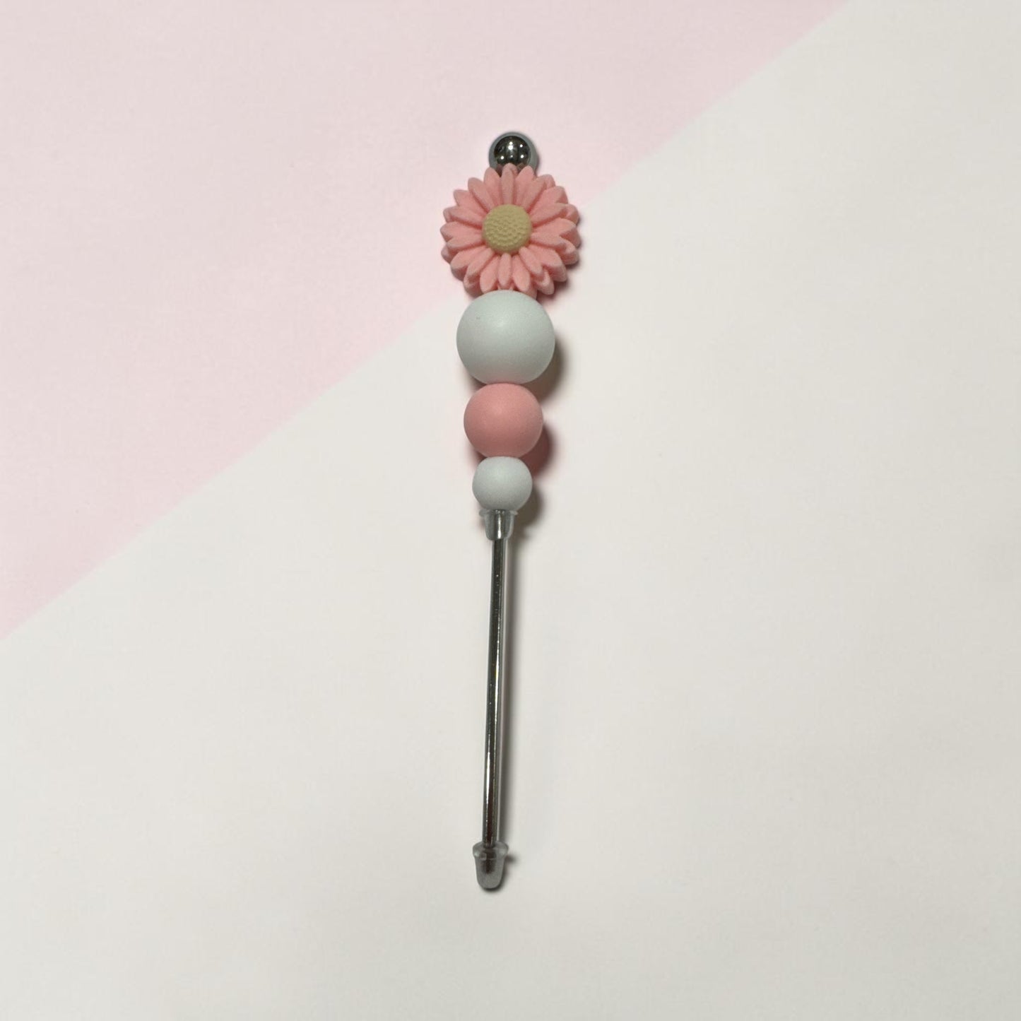 Flower Beaded 4-inch Pokey Tool (Pink and White)– Craft Pick for Vinyl Weeding & Detail Work
