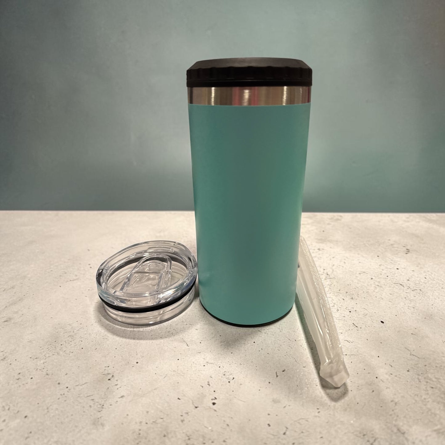 16oz Can Cooler 4 in 1 with Opener Stainless Steel