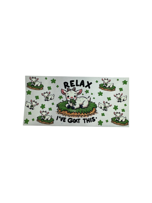 Goat Wrap- 16oz UV DTF Cup Wrap Transfer for Cups #349