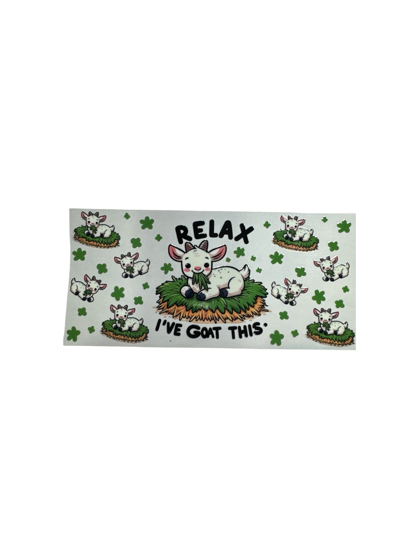 Goat Wrap- 16oz UV DTF Cup Wrap Transfer for Cups #349